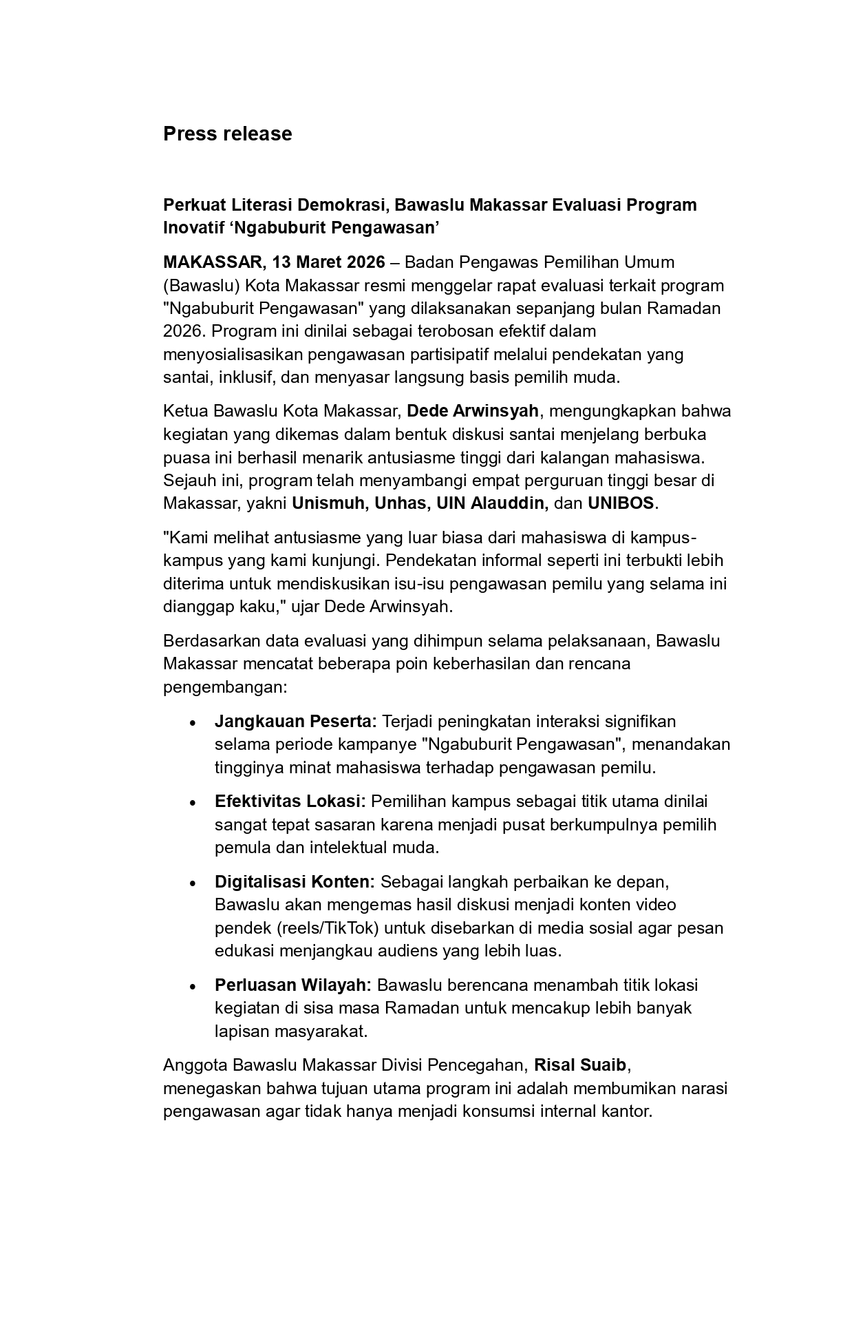 Bawaslu Kota Makassar