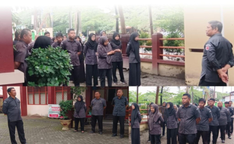 Apel perdana di awal Tahun 2026 pada Senin, 5 Januari 2026, di halaman Kantor Bawaslu Kota Makassar