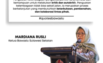 Ketua Bawaslu Sulsel Tekankan Kritik dan Autokritik sebagai Kunci Penguatan Kelembagaan ( Quotes )